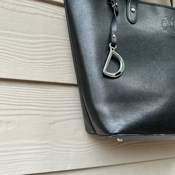 Ralph Lauren Oversize Black Leather Tote - Picture 16 of 16